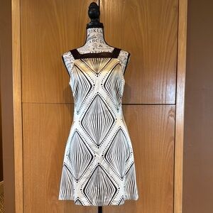 Arden B Black and White Sheath Mini Dress